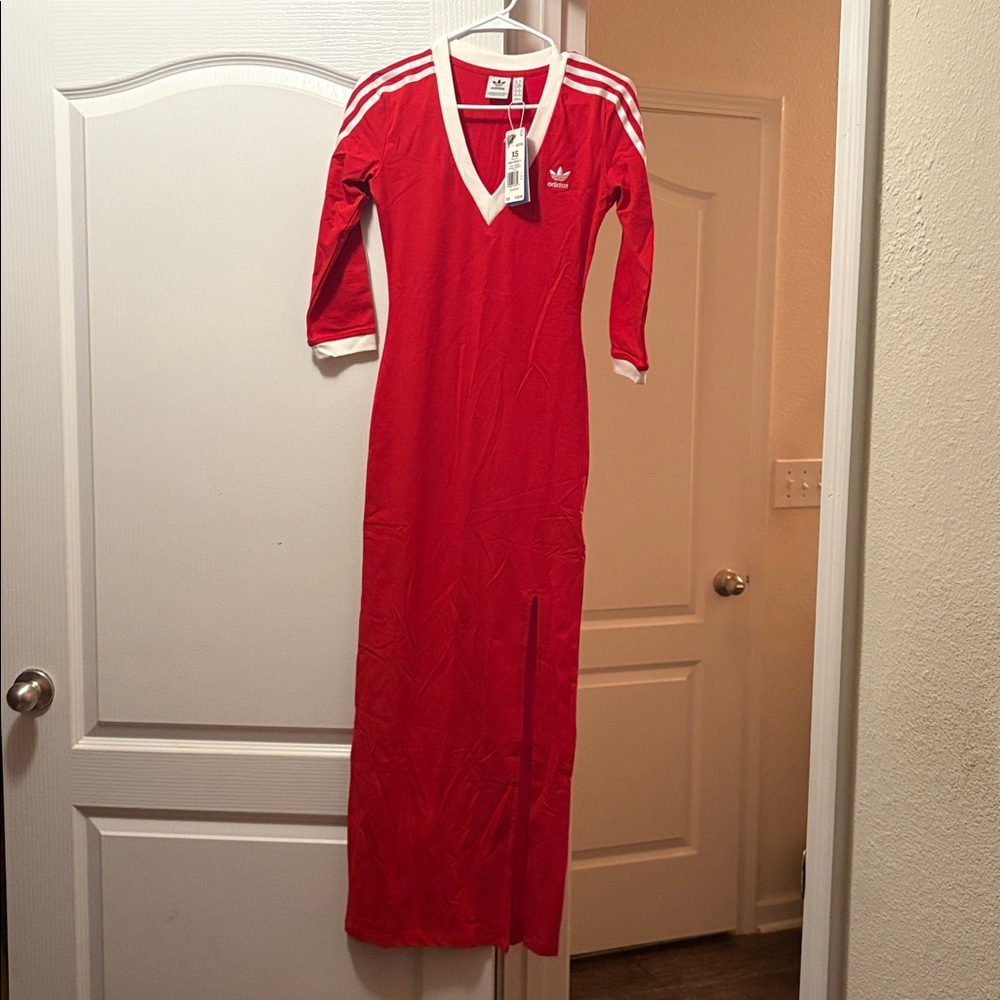 Adidas Long Sleeve Red Dress - Picture 4 of 4